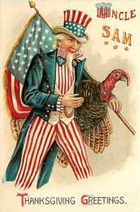 Patriotic, Uncle Sam and Turkey, Thanksgiving