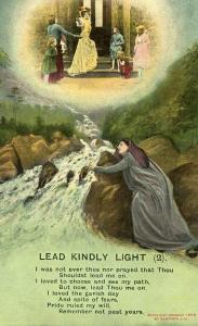 Woman Praying. Lead Kindly Light