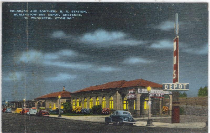 Wyoming - Cheyenne - Colorado & Southern RR Depot - Bus Sta.