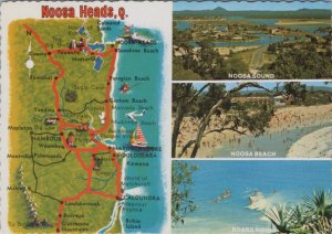 Maps Postcard - Map of Noosa Heads, Queensland, Australia  RR23524