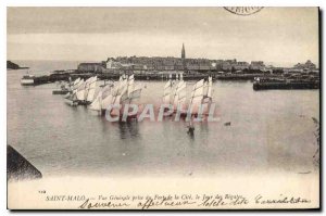 Postcard Old Saint Malo Vue Generale capture of Fort of the City Charter
