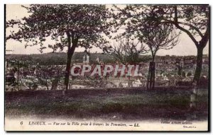 Lisieux Old Postcard View city taken through the apple trees