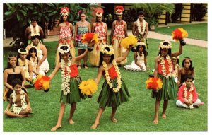 Hula Show Cast at the Teahouse of the Maui Moon Napili Bay Maui Hawaii Postcard