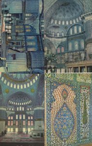 Istanbul The Blue Mosque Sultan Ahmet 4x Interior Postcard s