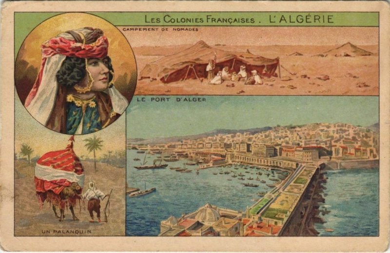 CPA AK Port d'Alger - Campement de Nomades - Un Palanquin ALGERIE (1145742)