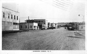 RPPC DAWSON CREEK BC CANADA TOWN VIEW REAL PHOTO POSTCARD 1949
