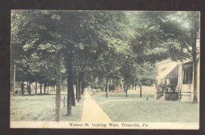 TITUSVILLE PENNSYLVANIA WALNUT STREET SCENE PA. VINTAGE POSTCARD 1909