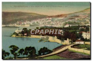 Old Postcard Villefranche sur mer View from the road Saint John