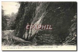 Old Postcard Revin A Cave in Fond Des Bauges