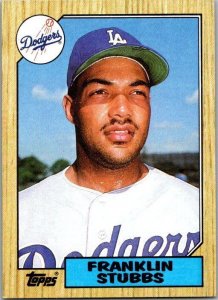 1987 Topps Baseball Card Franklin Stubbs Los Angeles Dodgers sk13812