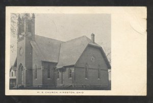 KINGSTON OHIO METHODIST EPISCOPAL CHURCH TO DELTA OKLAHOMA VIATNE POSTCARD