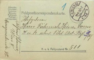 Entier Postal Stationery Postal Feldpost 431 Wien