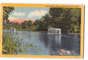 Silver Springs Florida FL Postcard 1930-1950 Glass Bottom Boats Silver Springs