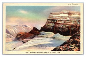 Grinnell Glacier in Glacier National Park MT Montana Linen Postcard Y11