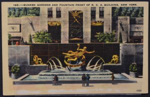 New York, NY - Sunken Gardens and Fountain in front of RCA Building