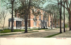 c1905 Chromograph Postcard Hartford Club, Hartford CT Unposted