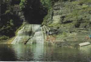 Swimming Pool at Robert H Treman State Park Ithaca NY aka Enfield Glen pm 2003