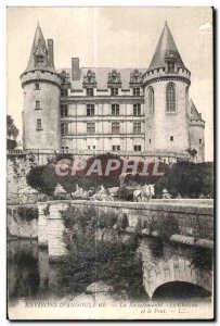 Old Postcard vicinity D Angouleme Le Chateau La Rochefoucauld and LL Bridge