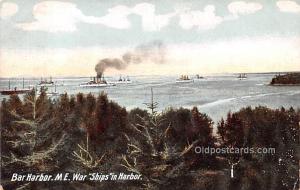 War Ships in Harbor, Bar Harbor, ME, USA Military Battleship Unused 