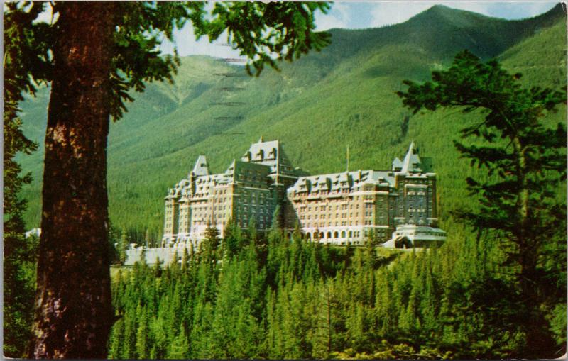 Banff Springs Hotel Banff AB Alberta Sulphur Mountain c1960 Postcard D70 