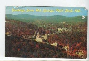 443073 USA Arkansas Hot Springs tourist advertising RPPC Germany air mail label