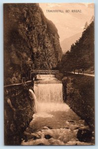 St. Gallen Switzerland Postcard Tamina Falls near Bad Ragaz 1911 Antique