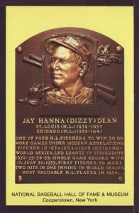 Jay Hanna (Dizzy) Dean Baseball Hall Fame Post Card 3285