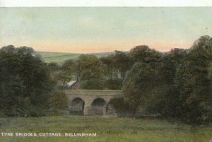 Northumberland Postcard - Tyne Bridge & Cottage - Bellingham - Ref TZ7017