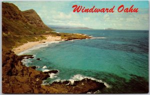 Windward Side Of Oahu Hawaii HI Surfing Beach Area Sea Life Park Postcard