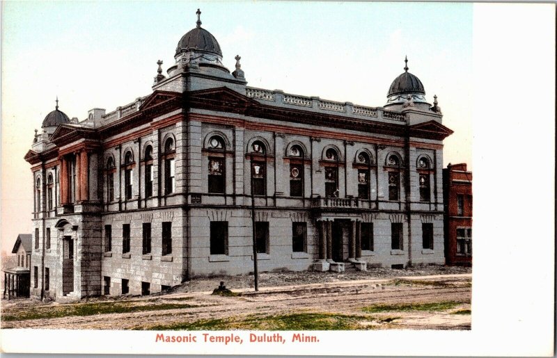 Masonic Temple, Duluth MN Undivided Back Vintage Postcard V11