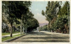 A Residence St. - San Bernardino, California CA Postcard