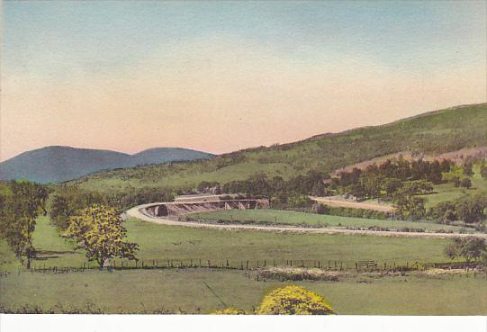 Vermont Wallingford Otter Valley Looking South Hancolored Albertype