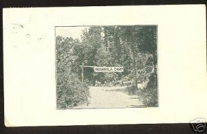 1934 INDIANOLA CAMP Lancaster Ohio Postcard Car Entranc