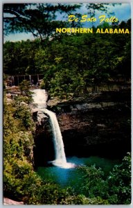 Vtg Mentone Alabama AL DeSoto Falls State Park Waterfall 1960s View Old Postcard