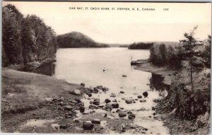 Postcard BOAT SCENE St. Stephen New Brunswick NB AK6483