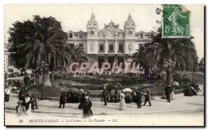Old Postcard Monaco Monte Carlo Casino La façade
