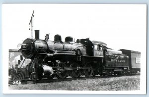 Rutland Locomotive Postcard RPPC Photo Train Railroad c1940's Unposted Vintage