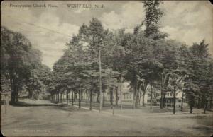 Westfield NJ Presb Church Place c1910 Postcard