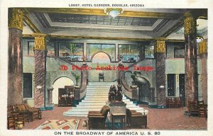 AZ, Douglas, Arizona, Gadsden Hotel, Lobby Interior, Tichnor Bros No 132720