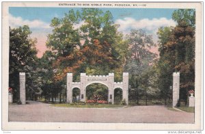 PADUCAH, Kentucky, PU-1943; Entrance To Bob Noble Park