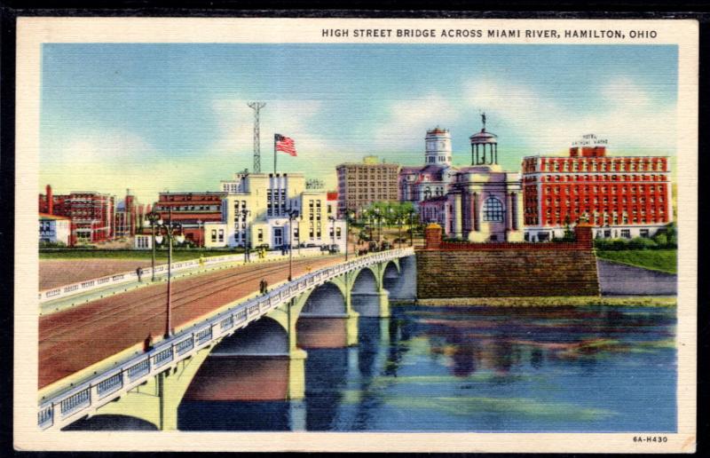 High Street Bridge Across Miami River,Hamilton,OH