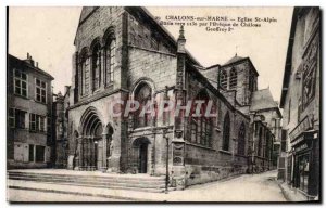 Chalons sur Marne Old Postcard Eglise St Alpin