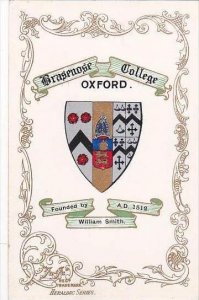 England Oxford Brasenose College Coat Of Arms