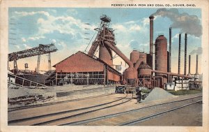 J73/ Dover Ohio Postcard c1910 Penn Iron and Coal Company Factory 60