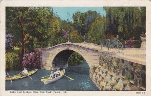 Illinois Peoria Lake And Bridge Glen Oak Park 1942
