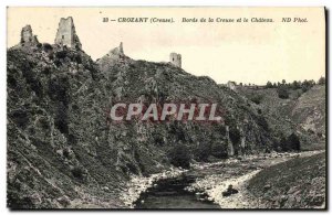 Old Postcard Crozant Banks of the Creuse and the Chateau