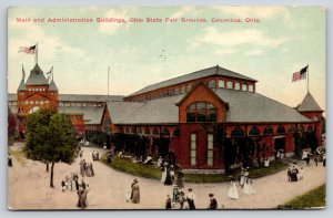 Columbus Ohio State Fair Grounds~Main Administration Bldgs~Victorian Crowd~1911