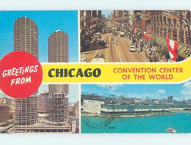 Pre-1980 THREE VIEWS ON CARD Chicago Illinois IL ho7884