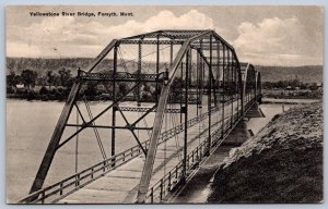 K44/ Forsyth Montana Postcard c1910 Yellowstone River Bridge 348