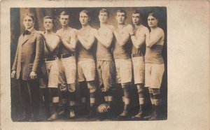 Salina Pennsylvania Basketball Team Real Photo Vintage Postcard AA1100885
